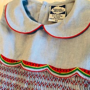 Carriage Boutiques 4T smocked watermelon dress
